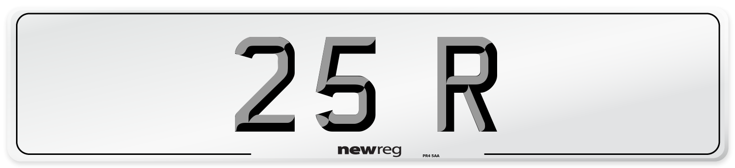 25 R Number Plate from New Reg